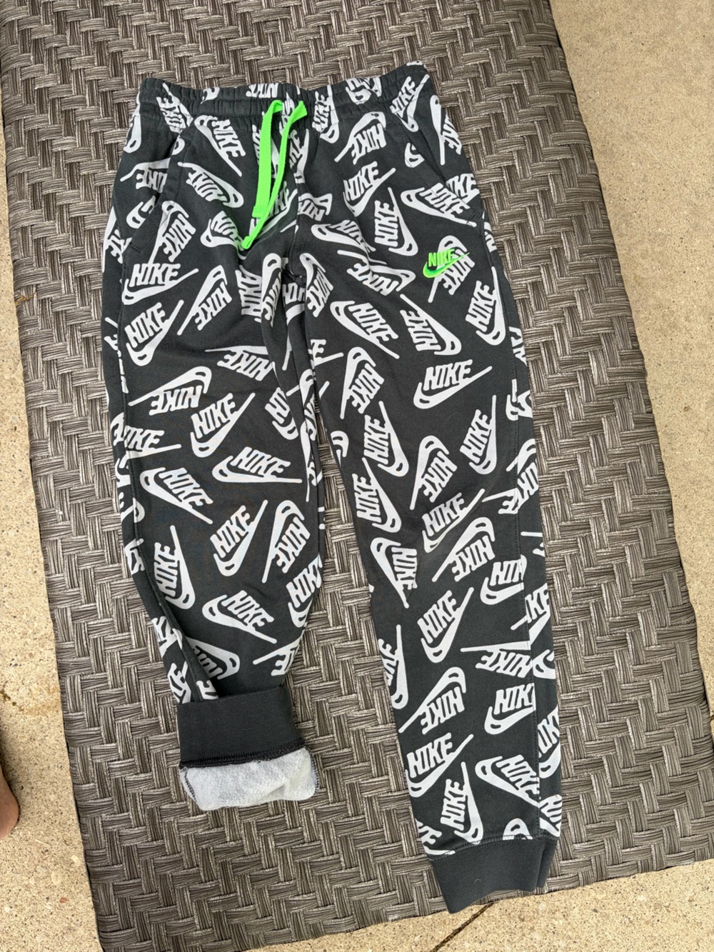 Nike Logo Joggers with Neon Green Accents